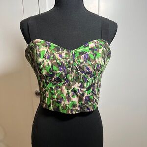 Club Monaco Camouflage Print Women's Bustier top with straps